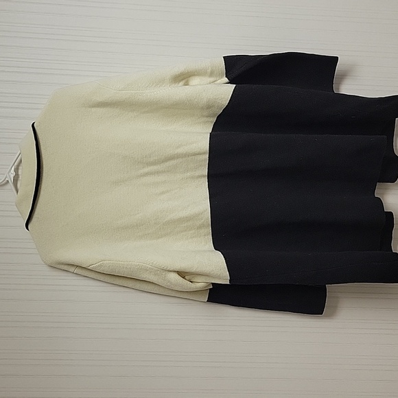 Talbots Black and Cream Open Front  Sweater Jacket 3X New With Tags - Picture 6 of 7